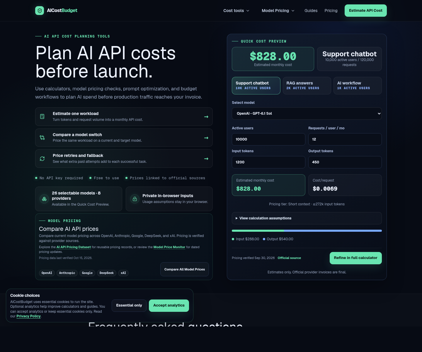 aicostbudget.com, herramienta de IA para undefined