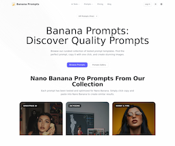 Banana Prompts, herramienta de IA para generación de imágenes y fotos