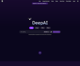 DeepAI, herramienta de IA para aplicaciones diversas de ia