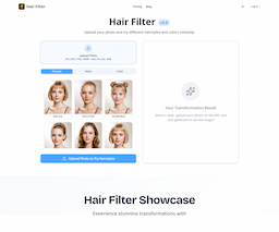Hair Filter, herramienta de IA para generación de imágenes y fotos