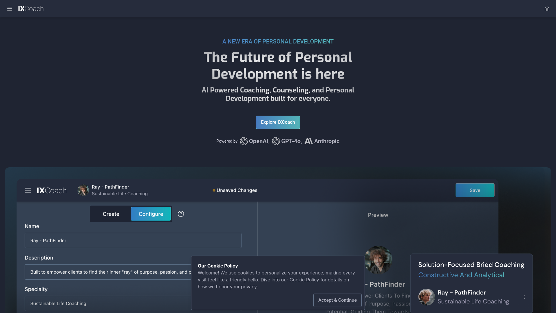 IX Coach, herramienta de IA para chatbots y asistentes virtuales