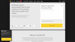 LALAL.AI, herramienta de IA para generación y edición de música y voz