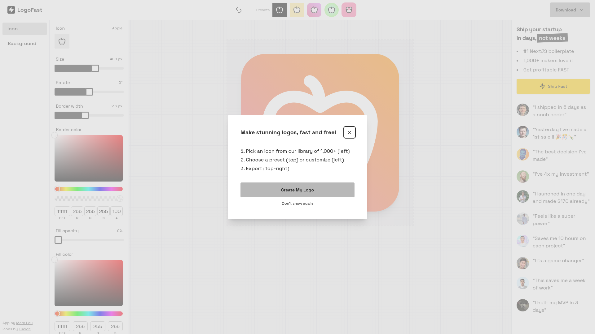 LogoFast, herramienta de IA para generación de logos y diseño