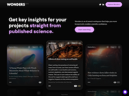 Wonders, herramienta de IA para otras aplicaciones específicas