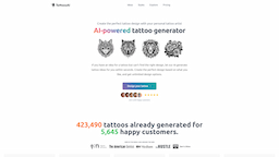 AI-powered Tattoo Generator (TattoosAI), herramienta de IA para generación de imágenes y fotos
