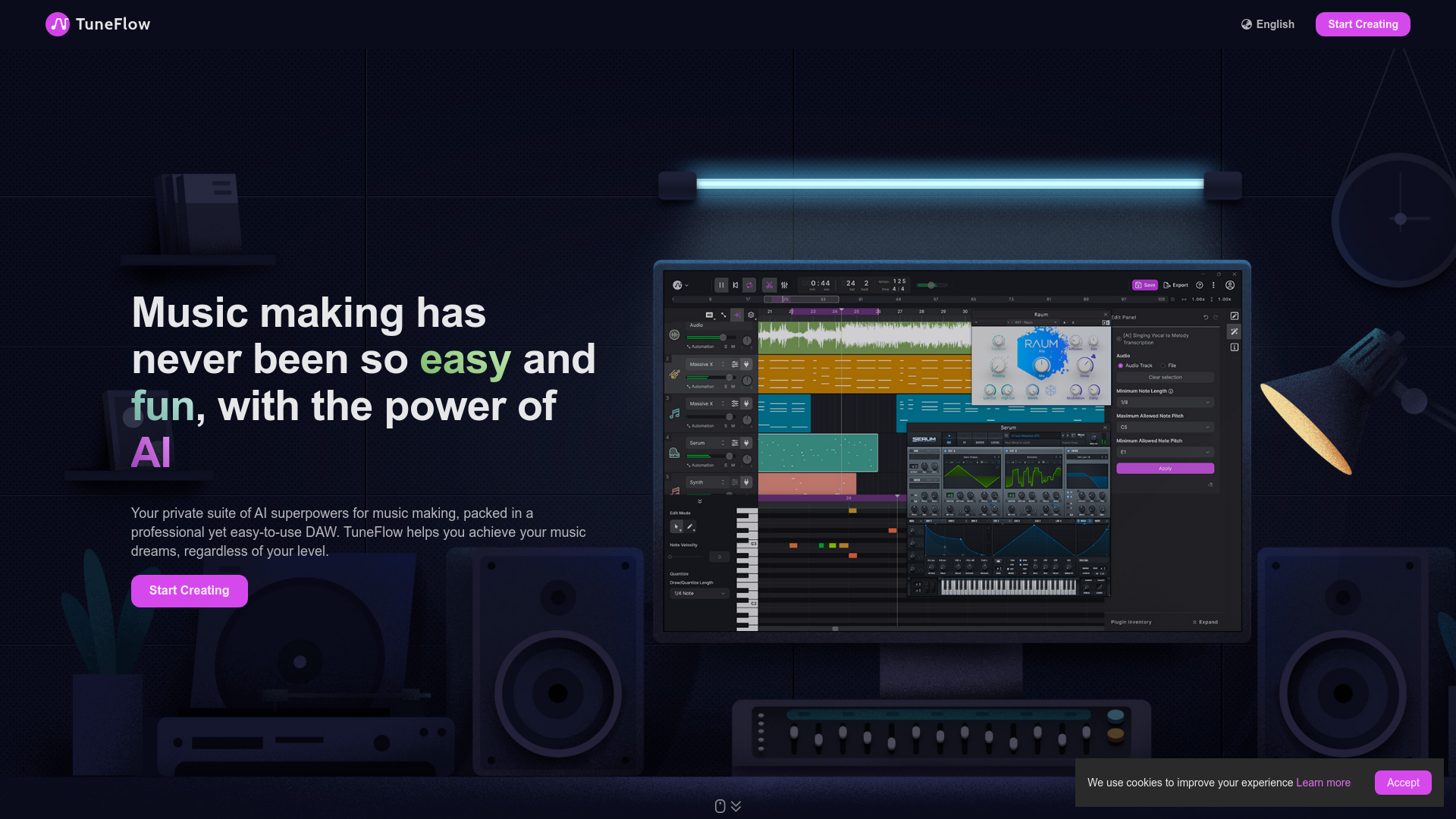 TuneFlow, herramienta de IA para generación y edición de música y voz
